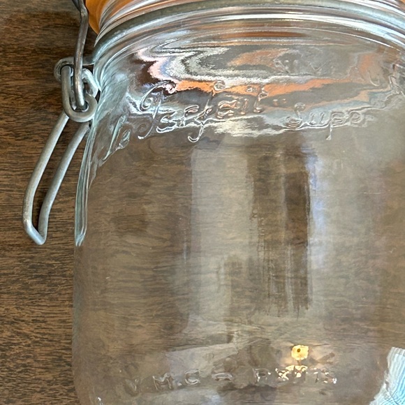 LE PARFAIT SUPER NIVEAU DE REMPLISSAGE FRANCE JAR CANISTER WIRE BAIL LID .75 L - Picture 3 of 12